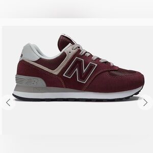 New Balance Unisex Red and Gray Sneakers Suede Mesh Athletic